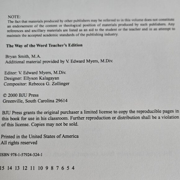 Homeschool The Way of the Word Bible Modular Series Student & Teacher Edition T8 - Picture 9 of 11